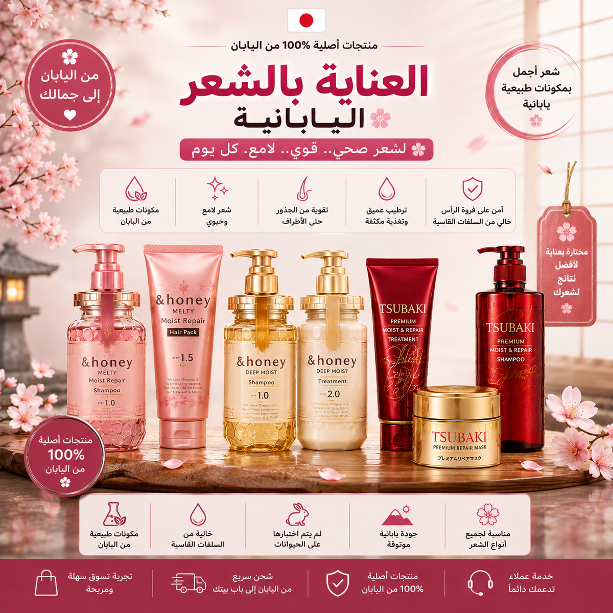 منتجات العناية بالشعر اليابانية